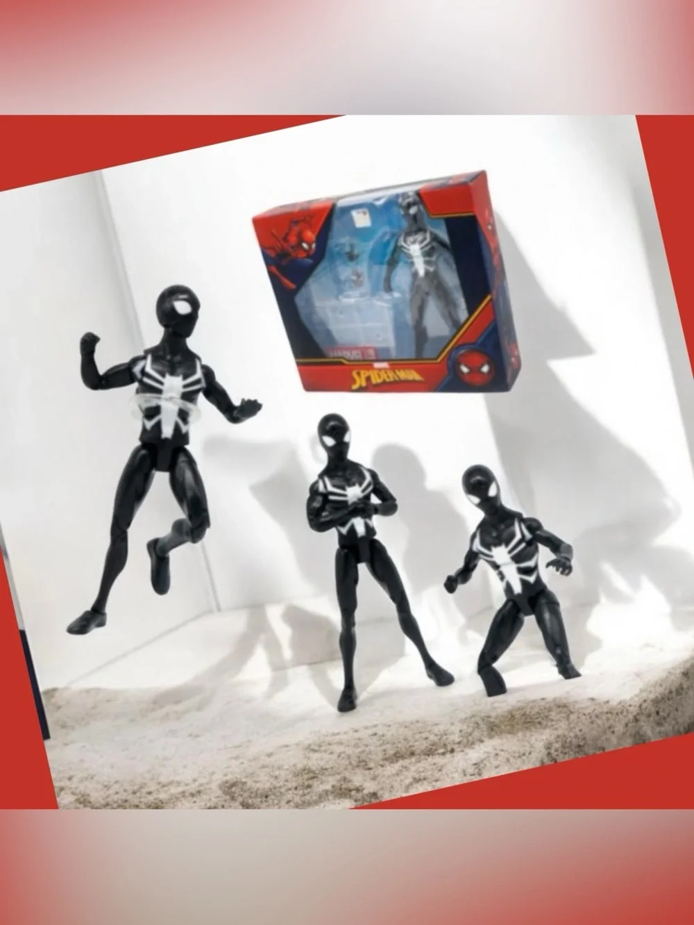 ZD Toys Marvel Hero Action Figure Black Venom Spider-man PVC Toy Model Kids Gift